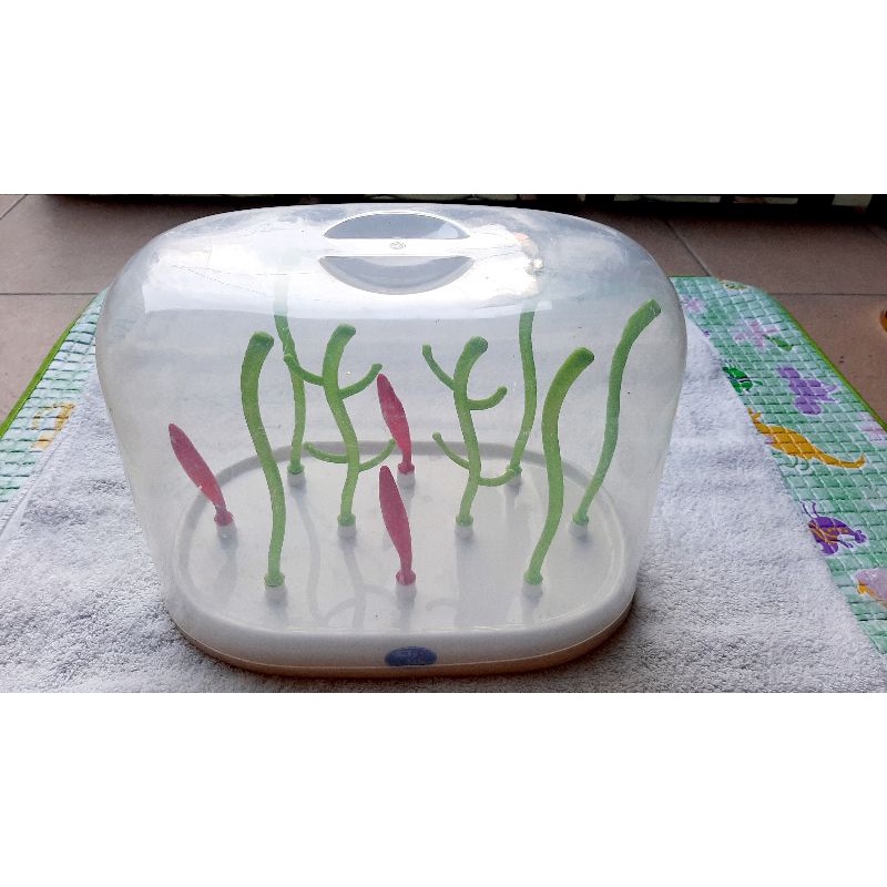 PRELOVED Baby safe drying rack rak steril tempat pengering botol dot susu dll ada tutupnya