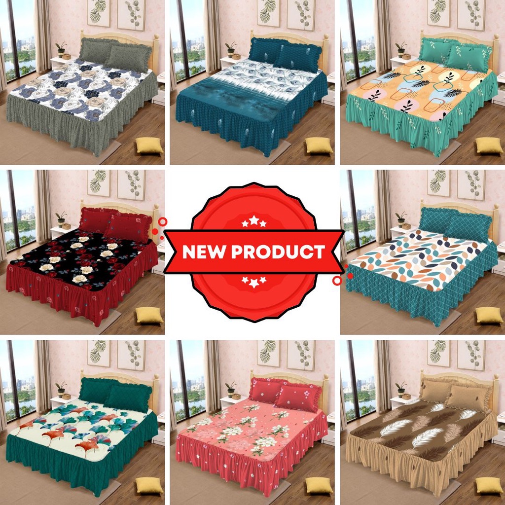 Sprei 160x200 Rumbai Lady Rose 140x200 145x200 150x200 155x200 Queen Size Motif Bunga 3D Terlaris