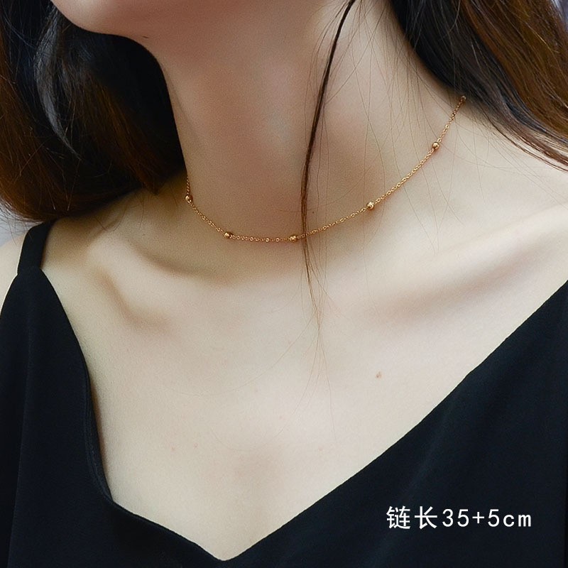 [New] Kalung titanium mini korea hadiah wanita cewek 316L anti karat KK179 model choker