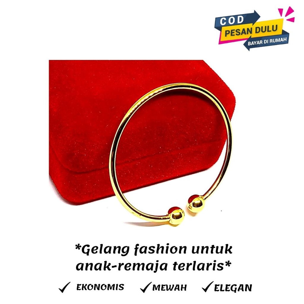 GELANG ANAK WARNA EMAS,BAHAN LAPIS TEMBAGA KUALITAS SUPER,TIDAK MUDAH BERKARAT,EKONOMIS,MEWAH DAN ELEGANT