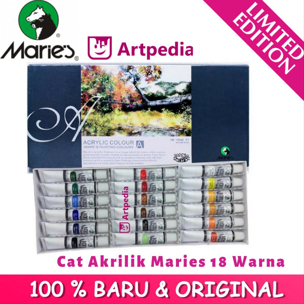 

Promo Maries Acrylic Color Set 18 - 818B - Cat Akrilik 18 warna - Cat Akrilik murah Limited