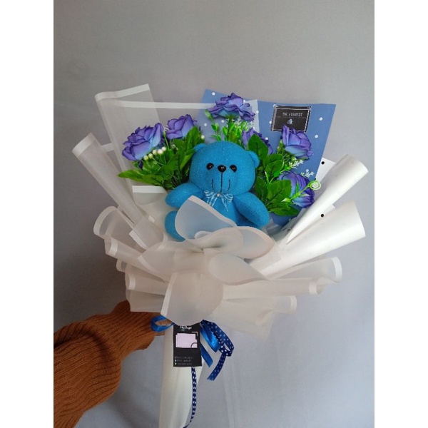 buket boneka+bunga besar