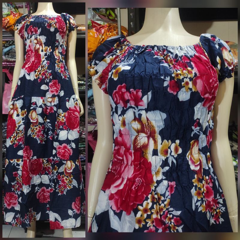 Daster Bali Micheline Kerut Dada Rok Panjang