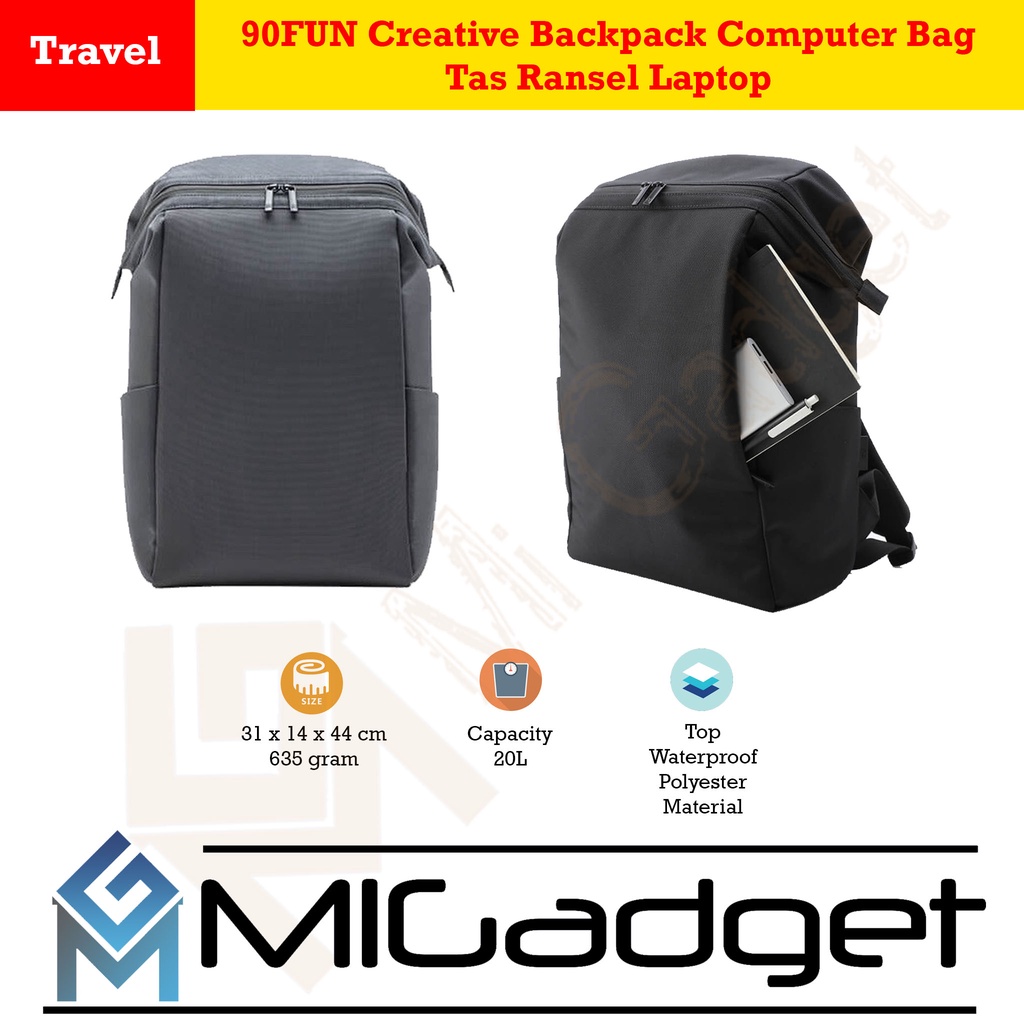 90 FUN 90 Points Creative Backpack Computer Bag Tas Ransel Laptop