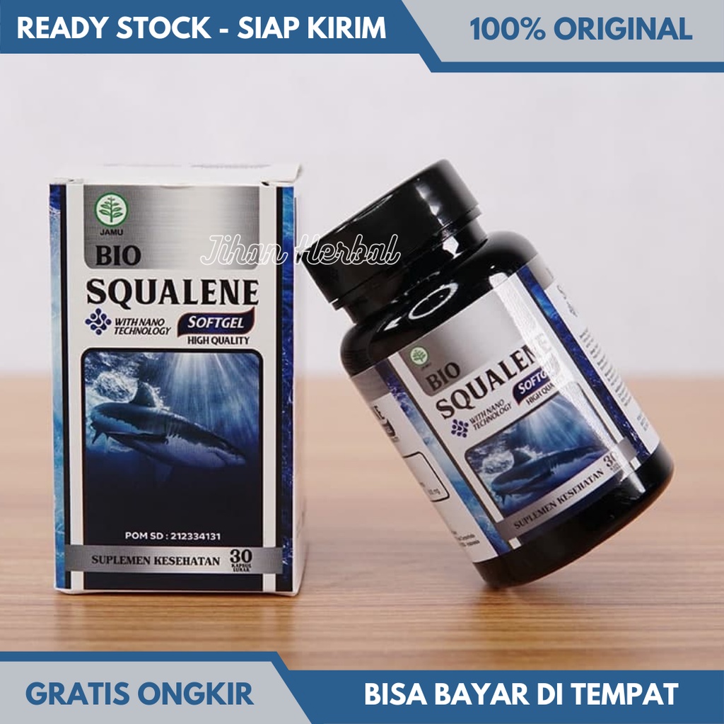BIO SQUALENE - Squalene -  Minyak Ikan Hiu Isi 30 Softgel - 100% Original Sudah BPOM & HALAL