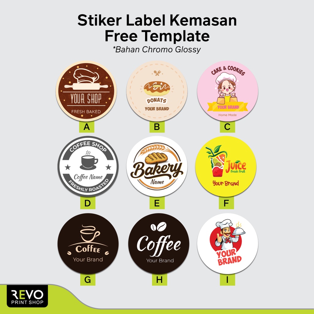 Jual Stiker Label Kemasan Makanan / Stiker Botol Kopi / Stiker Botol ...