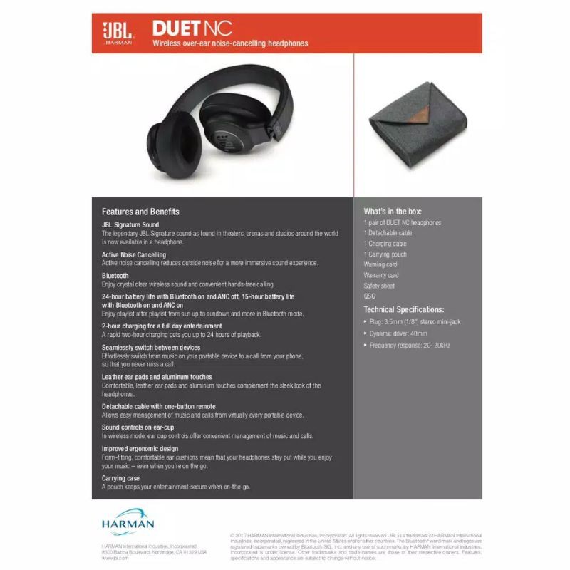 JBL Duet NC Wireless bluetooth headphone with ANC Original (second)