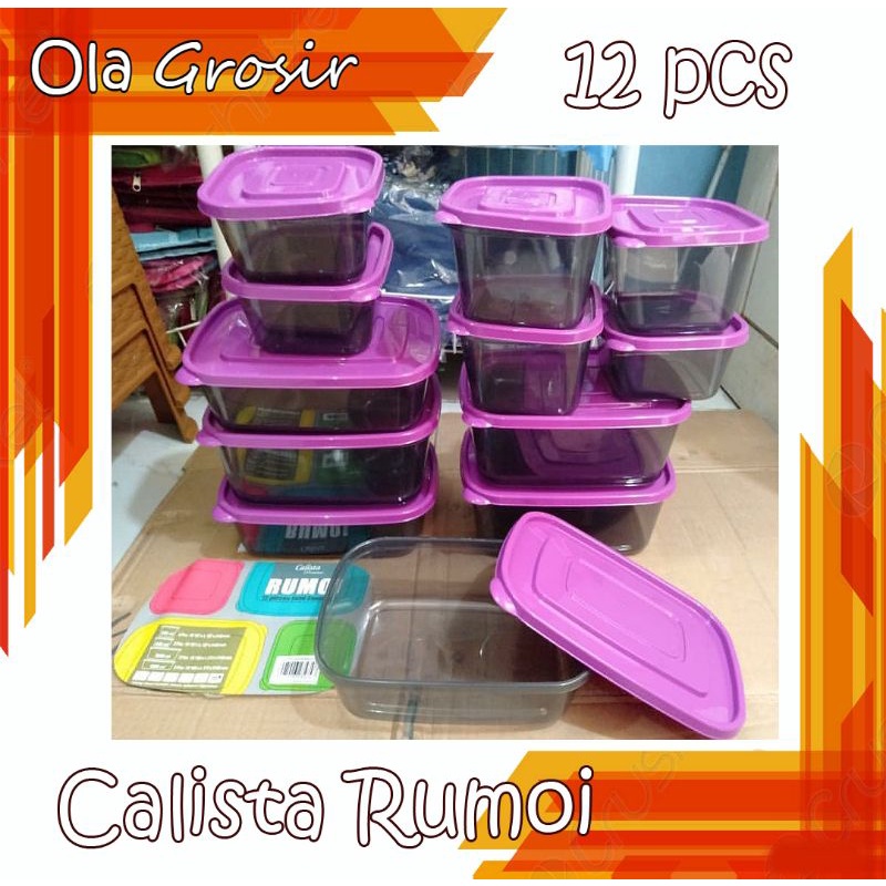 Calista rumoi 12 pcs kontainer set rak calista