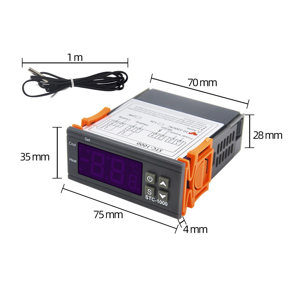 STC-1000 220V AC Thermostat Digital Suhu - Temperature Control