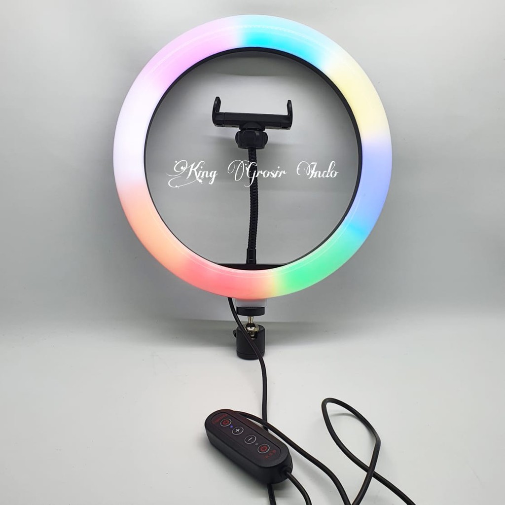 Soft Ring Light RGB LED MJ26 / Lampu Selfie Studio Photo ( 10 Inch / 26 cm )