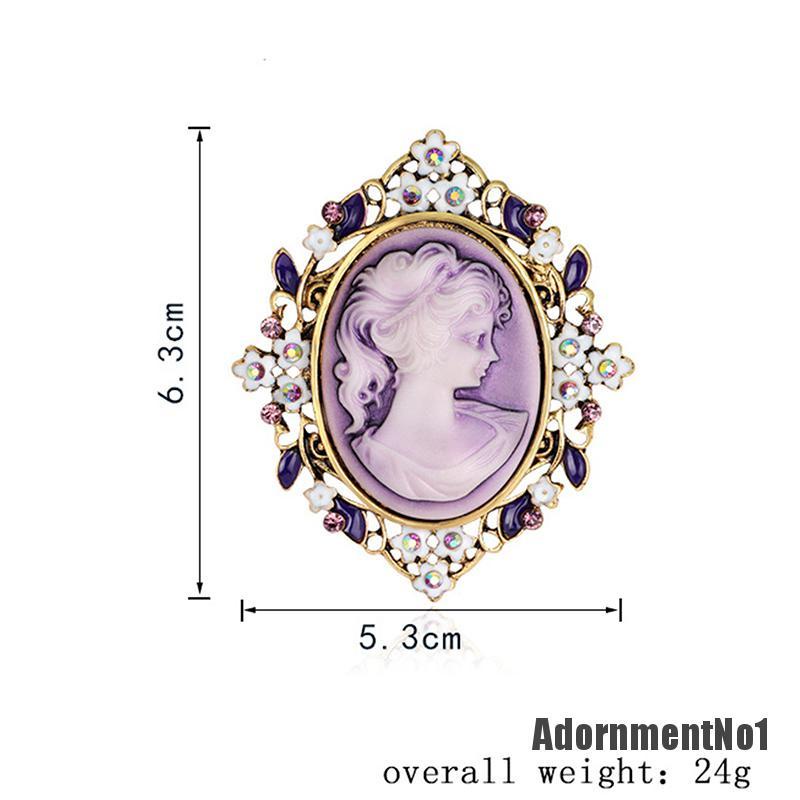 (Adornmentno1) Bros Pin Wanita Desain Cameo Victoria Hias Kristal Untuk Pesta Nikah