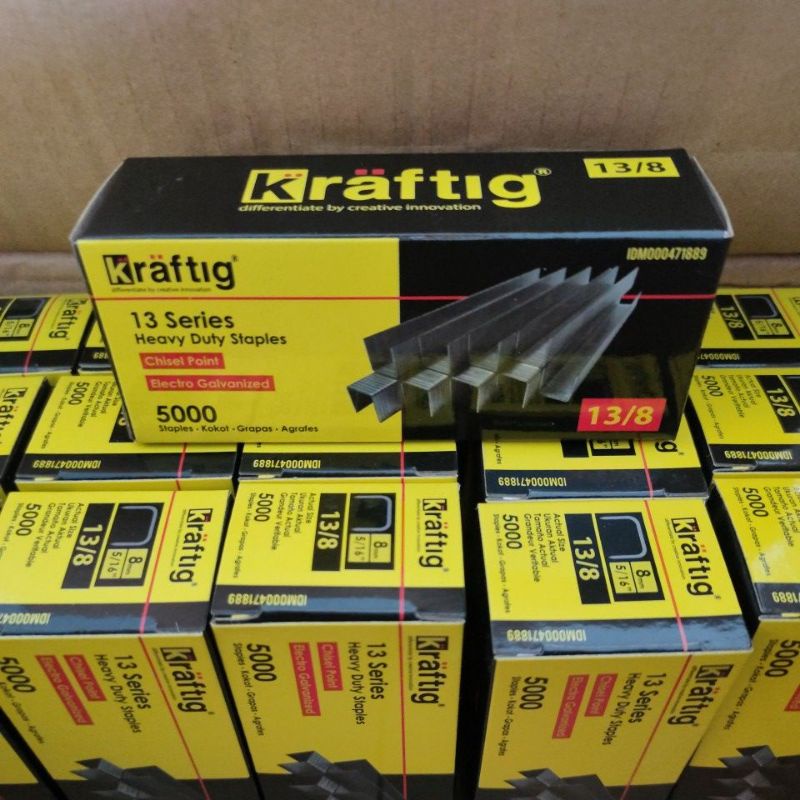 

Isi staples 13/8 kraftig isi 5000pcs/staples 13/8 kraftig