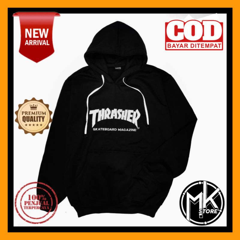 Hoodie Pria Jaket Sweater Hoodie Threasher Jaket Premium Bahan Fleece Tebal Size L XL