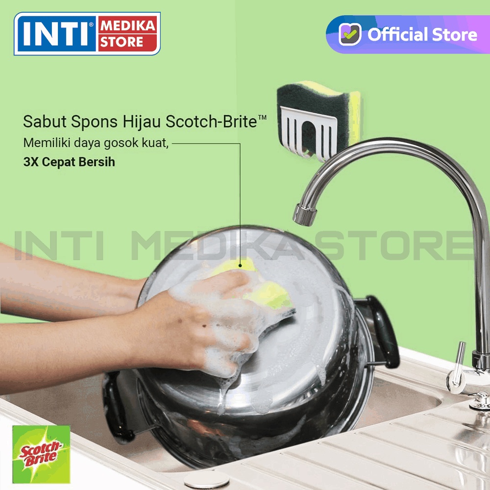 SCOTCH BRITE - Spons Cuci Piring | Sabut Spons Alat Masak