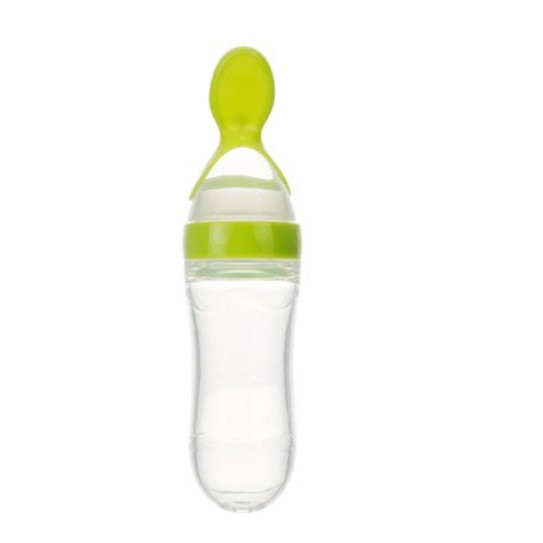 Botol Dot Silikon Sendok Makan Bayi Silicone Squeeze