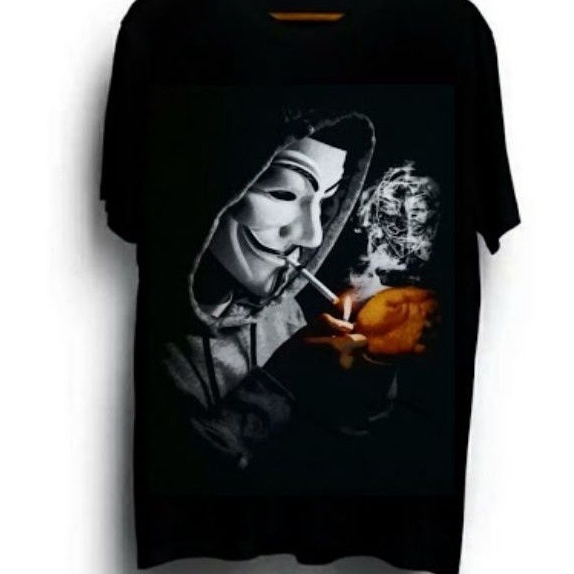 Kaos Anonymous Merokok/Bisa COD/Kaos Distro/Kaos Murah/Kaos Pria Keren