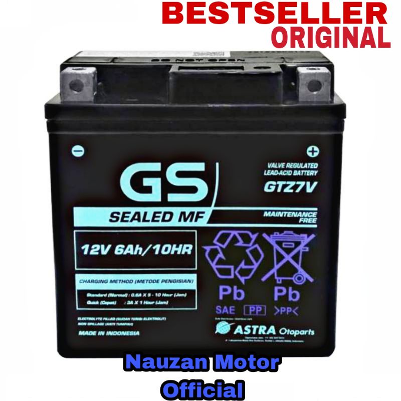 Jual Aki Motor Nmax Aerox Lexy Kering GS Astra GTZ-7V | Shopee Indonesia