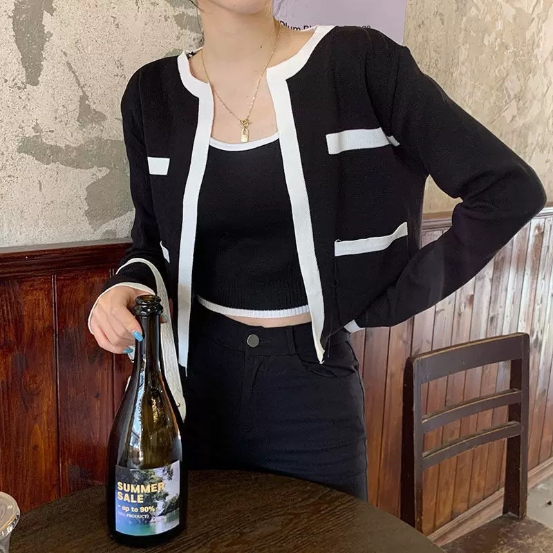 storedelune - Cleo Cardigan Set (Cardigan + Inner)