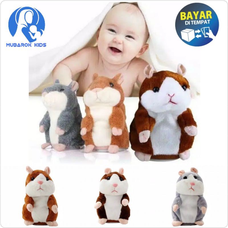 Boneka Hamster Bisa Bicara Talking Hamster Mainan Anak Bayi Dan Bisa Buat Kado Ulang Tahun