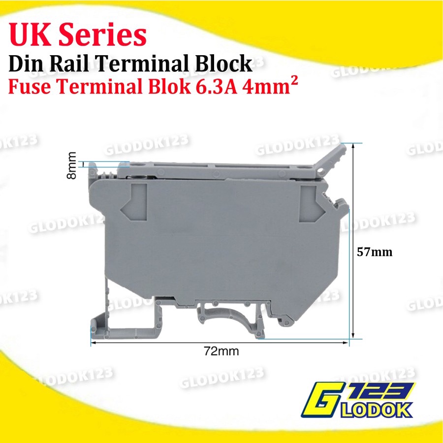 Terminal Block Din Rail 800V UK2.5N UK3N UK5N UK6N UK10N UK16N UK35N