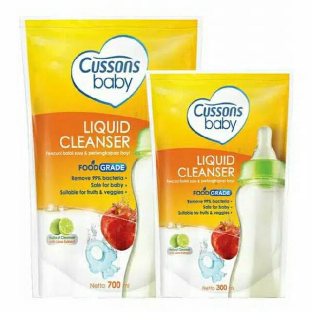 Cussons Baby Liquid Cleanser 700ml + 300ml - Sabun Cuci Botol Bayi