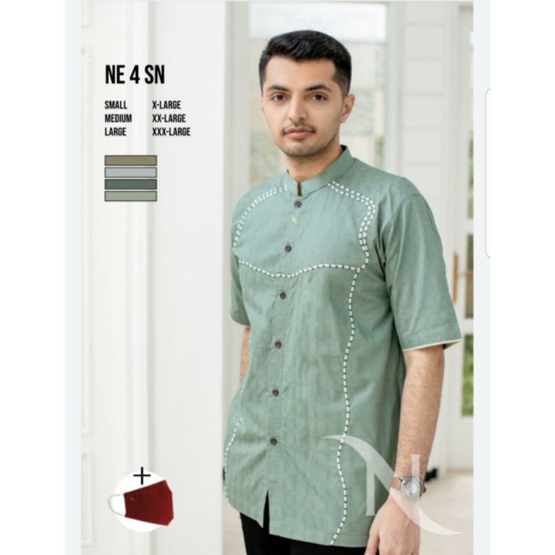 BAJU KOKO NIZAR BORDIR PREMIUM FASHION MUSLIM PRIA (NE 4 SN)
