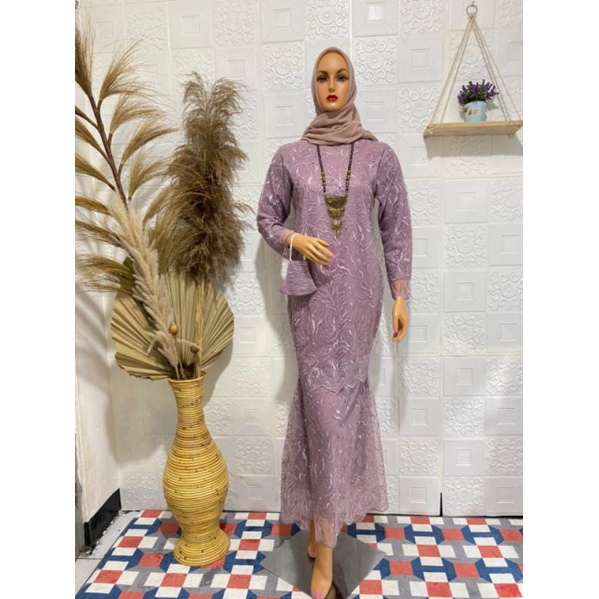 New (COD) KEBAYA GAMIS DUYUNG  KEBAYA PESTA  KEBAYA KONDANGAN  KEBAYA WISUDA  KEBAYA PLATINUM// Gamis Kebaya Duyung Terbaru Bahan Tille// Gamis Kebaya Moderen Terbaru