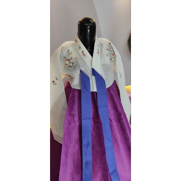 hanbok modern cantik ungu