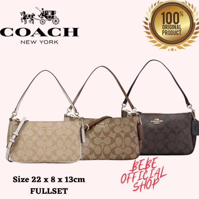 Tas Wanita [Original] Coach Top Handle Pouch Slingbag Signature / Tas Wanita