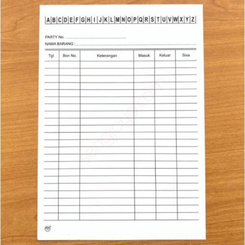 

Kartu stok barang kecil/kwarto ( 1pak )