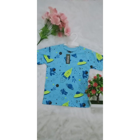 kaos distro anak motif astronot