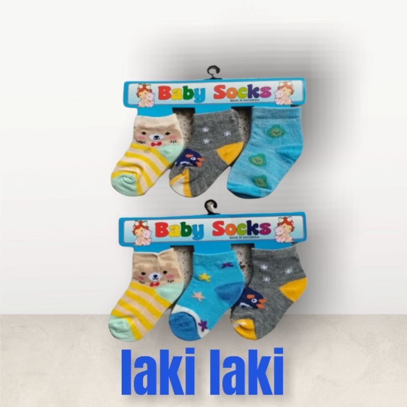 3 pis kaos kaki bayi usia 0-6 bln