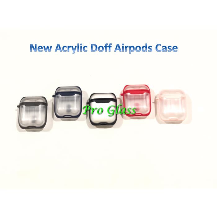 Apple Airpods Airpod 1 / 2 New ARCYLIC DOFF Clear Premium Case + Strap