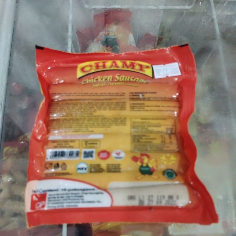 

chanp chicken sosis 375gr