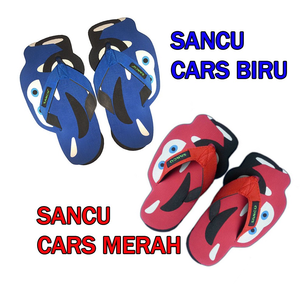 Sandal Sancu CARS/Mobil Sandal Karakter / Sandal Boncu Boneka Lucu Karakter Grosir Sandal Lucu Murah