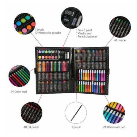 OKK Crayon Krayon 150 Set / Oil Pastel Crayon Set / Art Set / Peralatan Gambar Lukis isi 150 Alat Lukis Cat Warna Cat Air