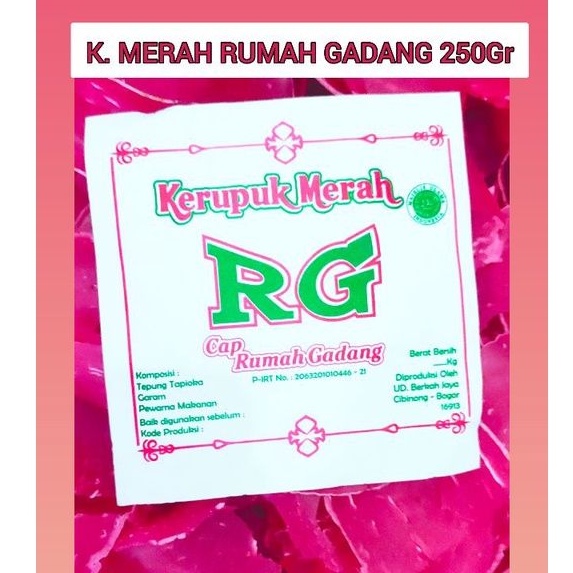 

Kerupuk Merah Rumah Gadang 250 Gram