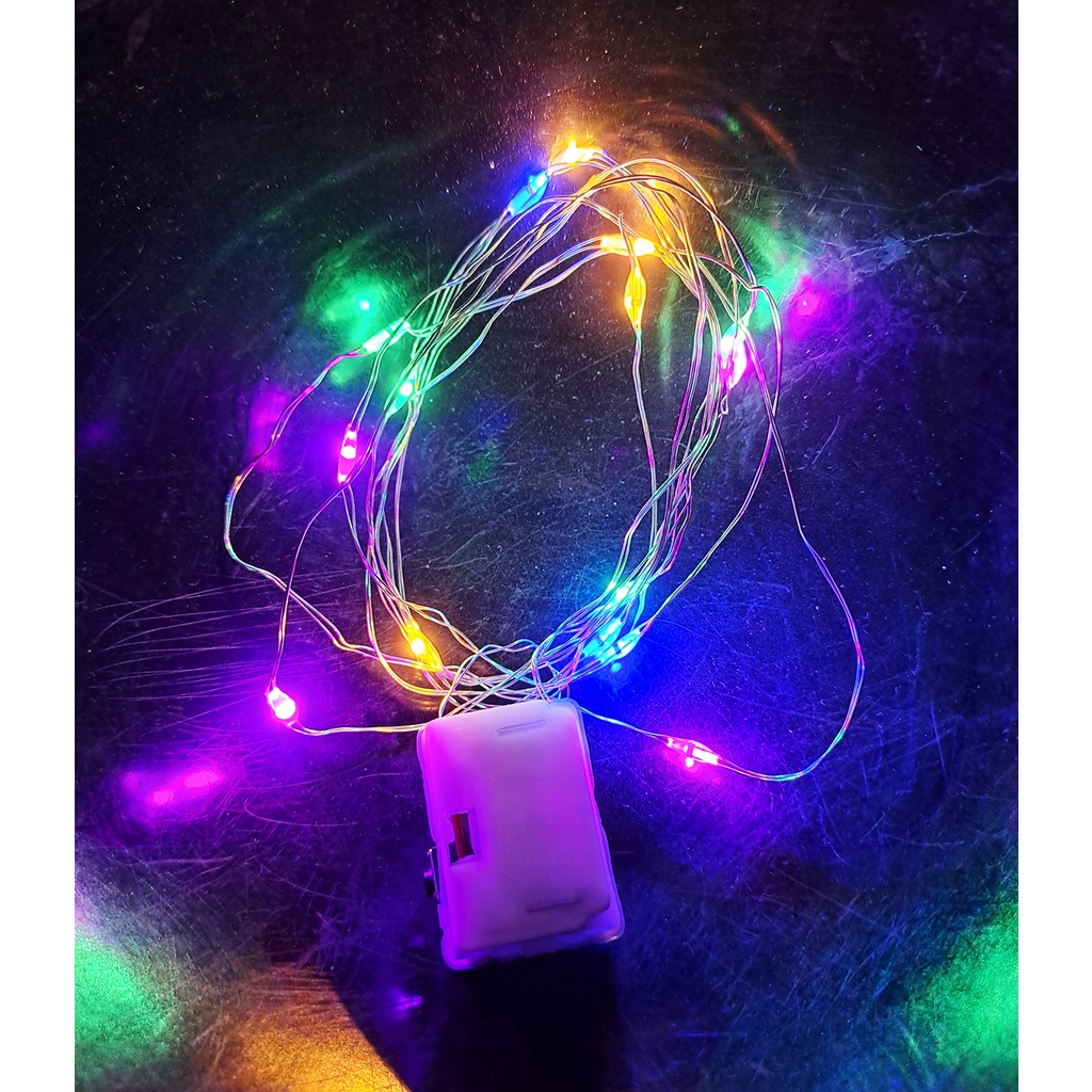 Lampu Hias LED Tumblr 15 LED Dekorasi Kawat Portable 150 cm Rainbow