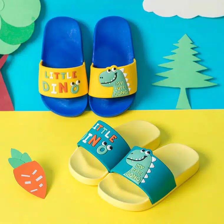 SANDAL LITTLE DINO Sandal selop karet lucu anak, Sandal anak