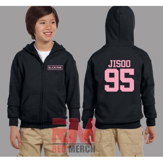 td1c jaket sweater anak blackpink jisoo 95 - red merch byfb