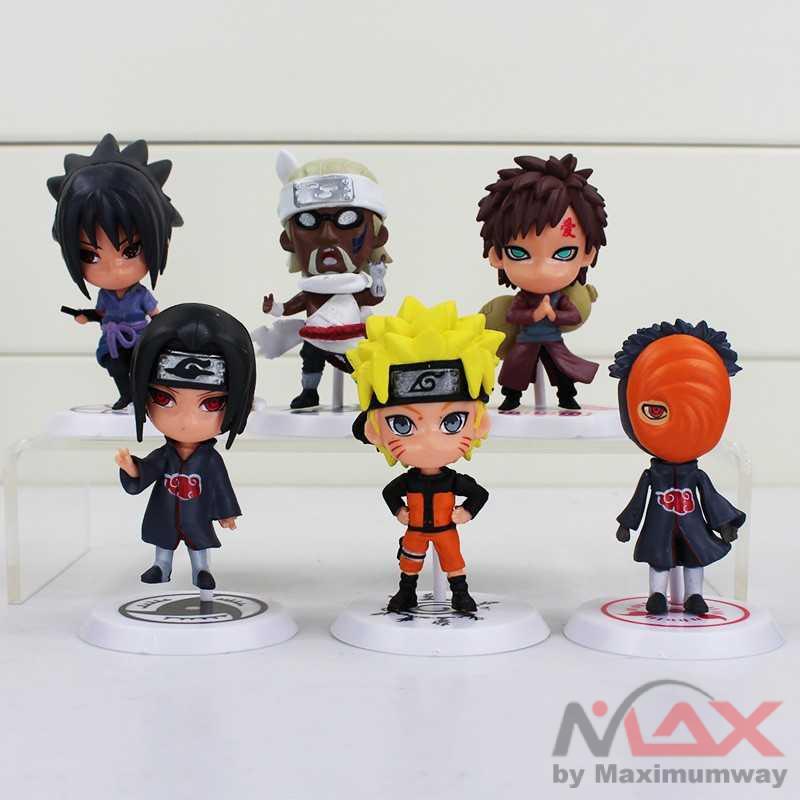 Action Figure Naruto 6 PCS Model Model 18 Koleksi Mainan Pajangan Unik Kartun Jepang Hero Konoha