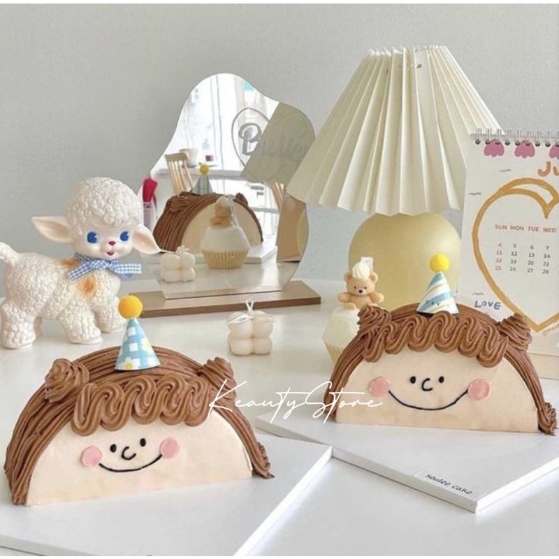 [SATUAN] cake topper birthday mini hat korean aesthetic, topi ulang tahun mini topper cake, kue, pud