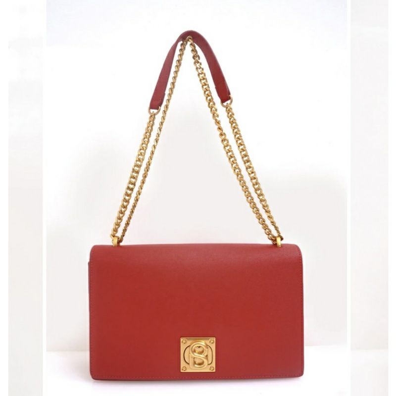 nada bag buttonscarves in red tas button merah