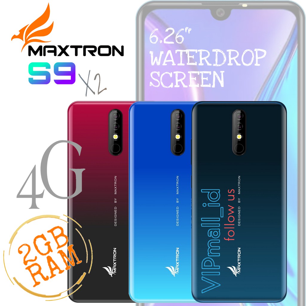 Maxtron S9 X2 4g Hp Android 6 26 Ram 2gb 8gb Smartphone Waterdrop Hp Maxtron Shopee Indonesia