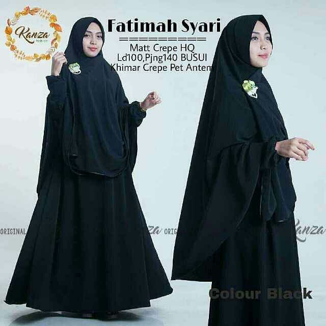 Gamis Syar'i / Fatimah Syari Hitam