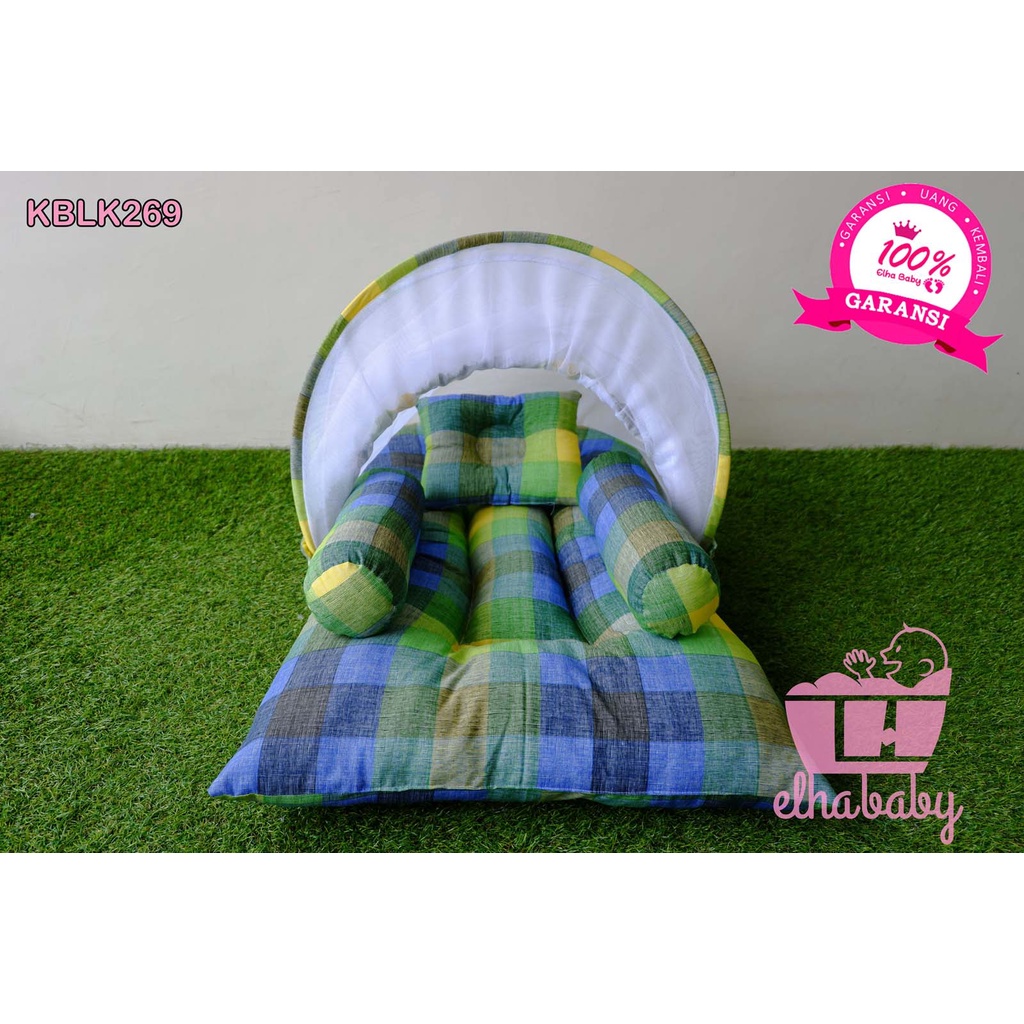 Kasur Bayi Kelambu eLHa Terlaris | Perlengkapan Tempat Tidur Bayi Baru Lahir Babyshop Kado Baby Gift-KBLK269
