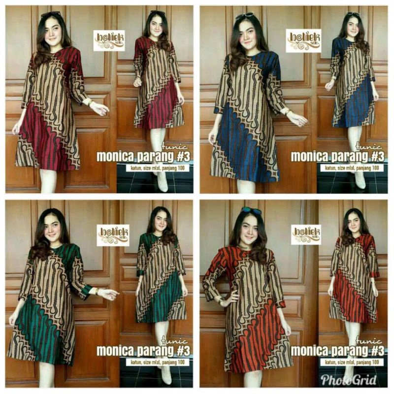 TUNIK TRADISIONAL BATIK PARANG 4 WARNA SERAGAM TUNIK KANTOR DAN KERJA SERAGAM TUNIK BATIK GURU BAJU 