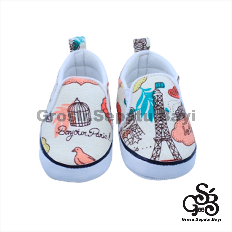 sepatu bayi laki laki perempuan umur 2-14 bulan model Kanvas City London