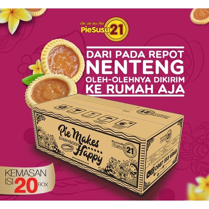 Pie Susu21 Beli 1 Kardus Lebih Hemat - Dus isi 20 box (@9pcs)