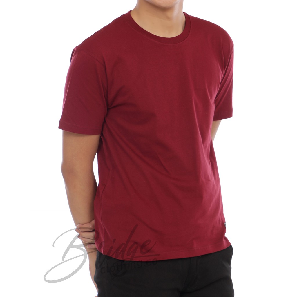 Kaos polos combed 30s maroon Yang Lagi Hits